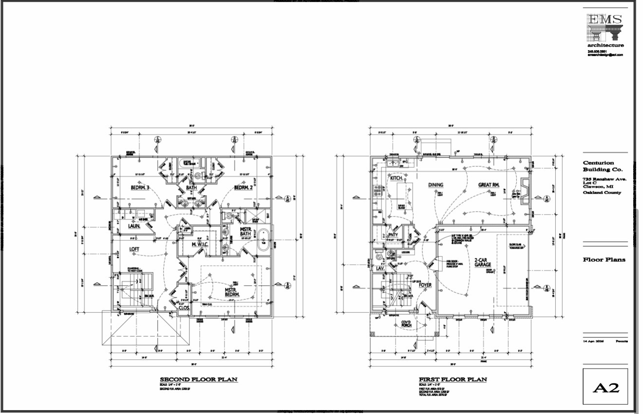 First- and second-floor plans for 208 Bauman Avenue