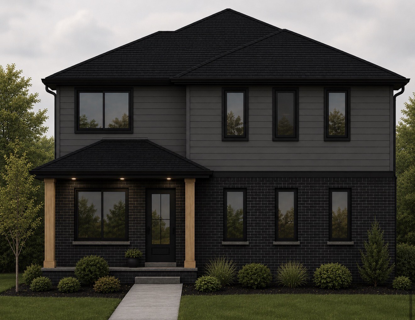 Contemporary elevation at 208 Bauman Avenue