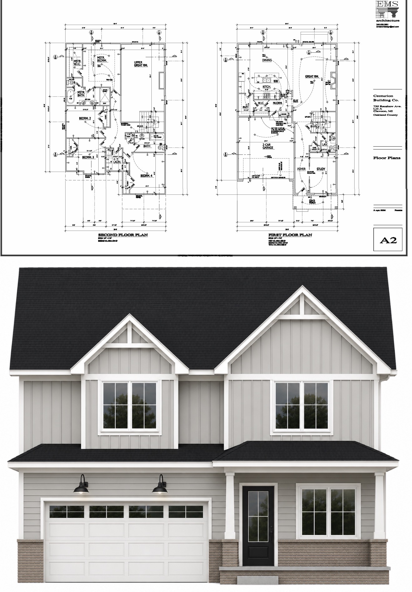 First- and second-floor plans for 735 Renshaw Avenue